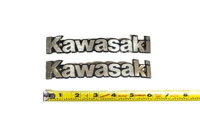 Juego emblemas insignia tanque gasolina moto Kawasaki Z1 KZ LTD Ref3 Foto 1 de 4