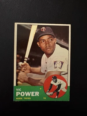 1963 Topps Set Break #40 Vic Power Sharp Excelente+ Foto 1 de 2