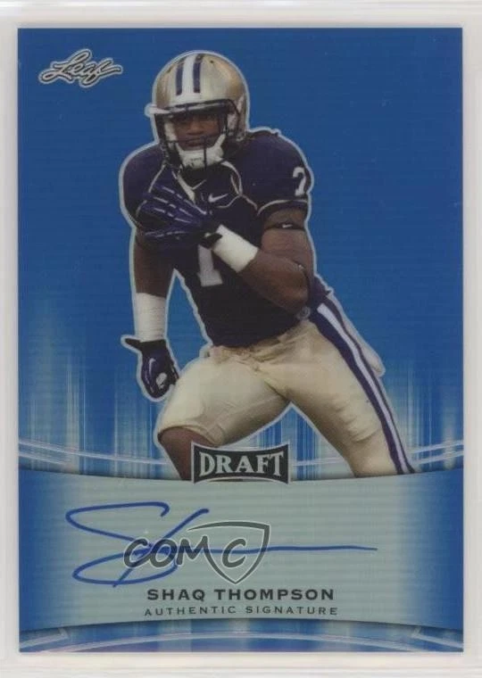 2015 Leaf Metal Draft Blue Prismatic /50 Shaq Thompson #BA-ST1 Rookie Auto RC - Image 1 of 2