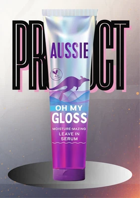 BRANDED Aussie Oh My Gloss Moisture-Mazing Leave-In Hair Serum 160ml Shine Booster