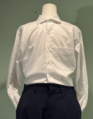 Camisa de vestir blanca Performance para hombre con azul talla 15 1/2 Foto 1 de 4