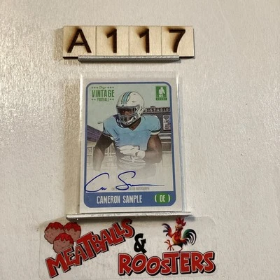 2021 Onyx Vintage Auto Blue Ink /400 Cameron Sample #FACS Auto - Image 1 of 3