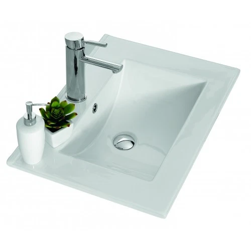 Plan vasque céramique blanc - 610 x 460 mm - Angelo Néova - Photo 1/1