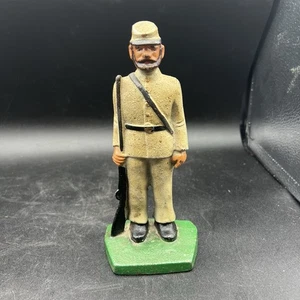 Tope de puerta vintage de hierro fundido confederado de soldado de la Guerra Civil todo original 7,5 pulgadas - Imagen 1 de 6