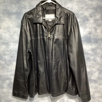 M Julian Wilson’s Leather Mens Large Black Motorcycle Jacket W/Quilt Lining XL - Image 1 of 4