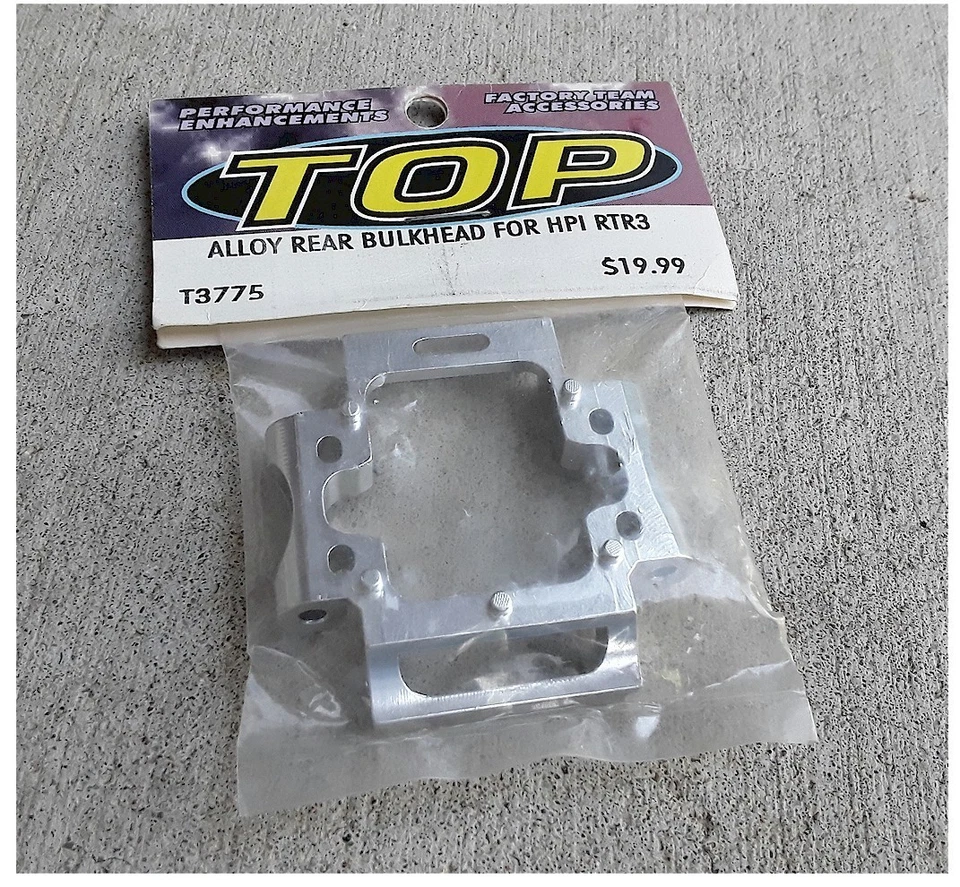 Vintage RC Car Integy T3775 Alloy Silver Rear Bulkhead for HPI RTR3 Hop-UP NIB - Image 1 of 1