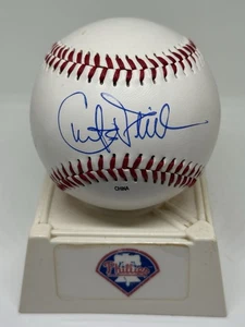Pelota de béisbol firmada por Curtis Pride con logotipo de Rawlings automático Tigres de Detroit Budig sordo - Imagen 1 de 4