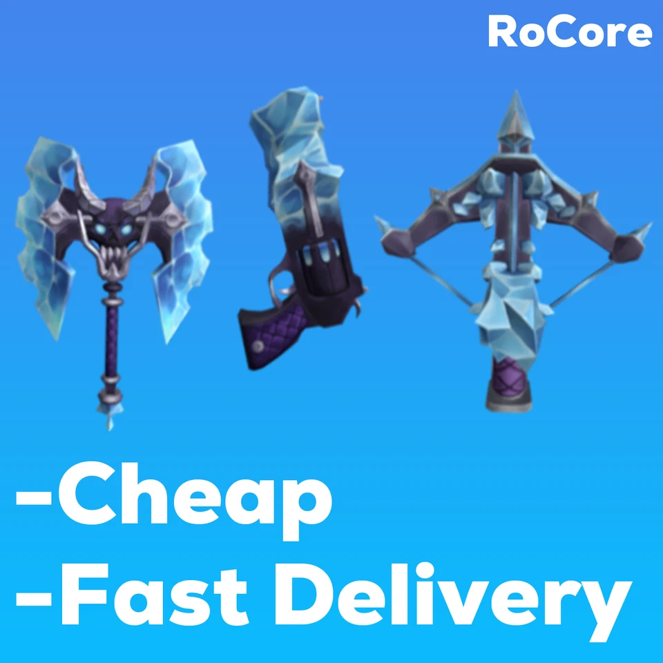 ROBLOX Murder Mystery 2 (MM2) Full Ice Set - Icepiercer, Icebreaker, Iceblaster