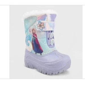 Kleinkind Mädchen Frozen Disney Winterstiefel (Stiefel leuchtend) Größe 6 - Neu mit Etikett - Bild 1 von 4