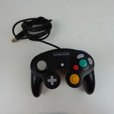 Controlador Nintendo GameCube Negro OEM Modelo con Cable DOL-003 Auténtico Probado Foto 1 de 4