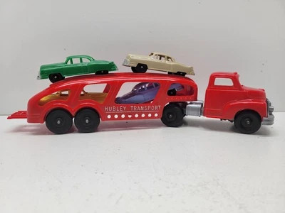 Hubley Car Carrier Transport Truck With Cadillacs Plastic - Image 1 of 4
