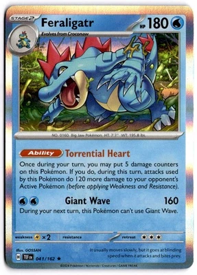 Pokemon Feraligatr Rare Holo SV05: Temporal Forces 041/162 NM - Image 1 of 2