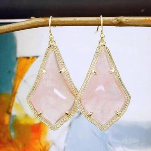 Neu ohne Etikett Kendra Scott Alex Ohrringe Rosenquarz roségoldfarben - Bild 1 von 5