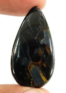 Piedra preciosa de pietersita azul natural de 24,55 quilates cabujón alambre envoltura piedra - 19686 - Imagen 1 de 2