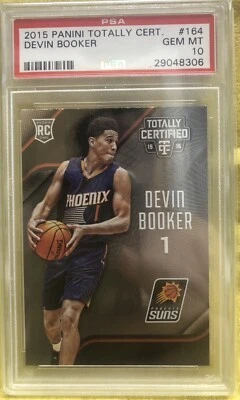 2015-16 Panini Totalmente Certificado Cartão Devin Booker 164 Rookie RC PSA 10! POP 31! - Imagem 1 de 2