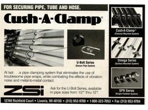 1993 ZSi Cush-A-Clamp U-Bolzen Livonia Michigan Vintage Print Ad - Bild 1 von 1