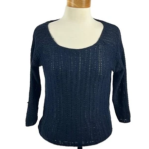 Suéter Ann Taylor Para Mujer Azul Cremallera Completa Espalda Manga Larga Cuello Barco Talla XS - Imagen 1 de 24
