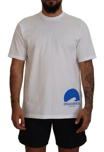 DSQUARED2 T-shirt White Cotton Short Sleeves Crewneck Men Top IT48/US38/M 330usd - Picture 1 of 9