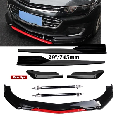 Front Rear Bumper Lip Spoiler Splitter Gloss Black For Chevrolet Equinox Bod Kit Foto 1 de 4