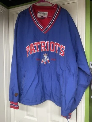 DE COLECCIÓN CAMPEÓN Nueva Inglaterra PATRIOTAS Chaqueta Pullover Abrigo NFL Fútbol Hombres XL Foto 1 de 4