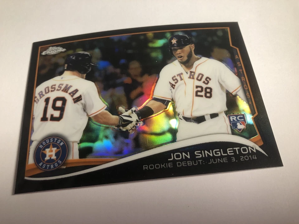 2014 Topps Chrome Update Black Refractor Jon Singleton Astros RC MB50 /99 - Image 1 of 2