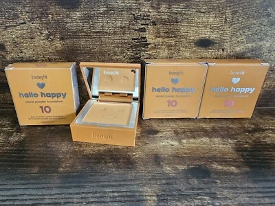 3 BENEFIT COSMETICS Hello Happy Velvet Powder Foundation Shade 10 Medium Warm - Image 1 of 4