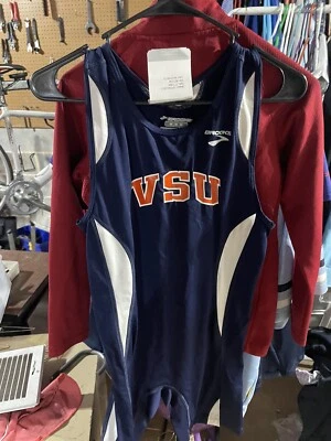 Nuevo Hombre Brooks Running Singlet Maratón Azul Blanco Pequeño Mediano Foto 1 de 4