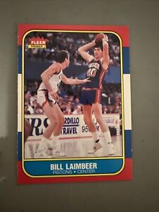 1986 Fleer Basketball  #61 Bill Laimbeer Detroit Pistons 🔥0930