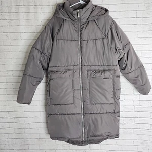 ONLY Women’s Onlgabi Oversized Long Nylon Coat Jacket Grey Size M - Picture 1 of 18