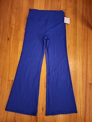 NWT Happily Grey Women's Sz Large Flare Leg Bootcut Leggings Blue HI RISE - Image 1 of 4