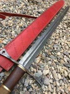 Custom Handmade HAND FORGED Damascus Steel Cross Sword VIKING SWORD COMBAT SWORD - Picture 1 of 6