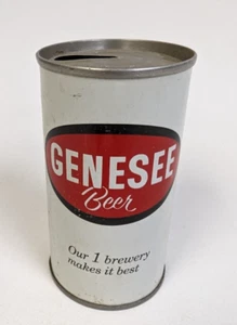 Genesee Beer Vintage 12 oz Red and White Empty Metal Can - Picture 1 of 6