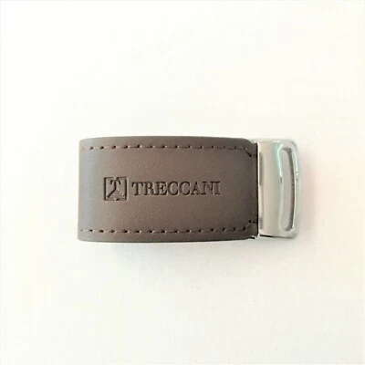 ORIGINALE TRECCANI Chiavetta USB metallo ecopelle logo 2 GB Idea Regalo - Immagine 1 di 4