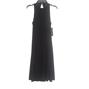 Vestido JS Boutique BLack cuello de lentejuelas abierto espalda talla 14 - Imagen 1 de 6