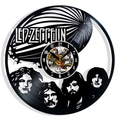 VINYL TIME Led Zeppelin Vinyl Wall Clock Gift Birthday Holiday Art Home Decor Design Music