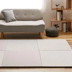 Hagihara Water-wipeable floor mat unit tatami mat twill pattern light gr - Picture 1 of 1