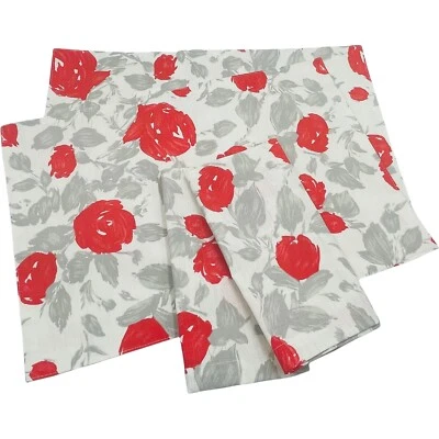 Setting for 2 Kate Spade New York Garden Rose 2 Placemats 2 Napkins Red Grey - Image 1 of 4