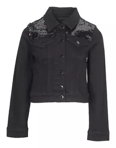 Maje Women's Jacket Size 36 FR / S Sequins Denim MFPBL00220 - Picture 1 of 10