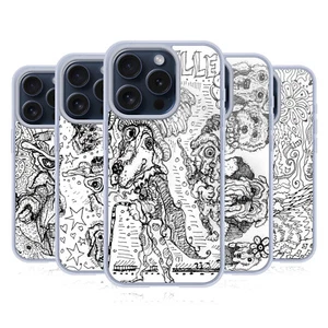 MAD DOG ART GALLERY B&W DOODLE ÉTUI COQUE EN GEL POUR APPLE iPHONE TÉLÉPHONES - Photo 1 sur 17