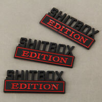 1Piece SHITBOX EDITION Emblem Matte Black Yellow Badges Fits Truck 1Piece SHITBOX EDITION Emblem Matte Black Yellow Badges Fits Truck