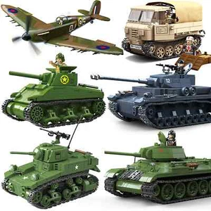 Military Tanks US Army Weapon Soldier Figure Model Building Block Brick Kid Toys - Picture 1 of 44