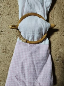 Set Of 4 Bamboo Curtain Rings,Canopy Rings With Bamboo Sticks - Picture 1 of 6
