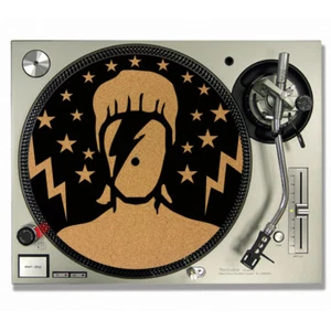 Bowie Vinyl CORK SLIPMATS / Turntable SLIP MATS - ziggy stardust - Picture 1 of 1