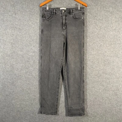 Riders By Lee Jeans Womens 12 Black Denim Hi-Mom Tapered Leg Slim Fit Acid Wash - image 1 of 4