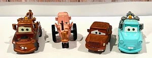 Disney Pixar Cars Original Mater, Teal Blue Mater, Fred & Heifer Chewall Tractor - Picture 1 of 16