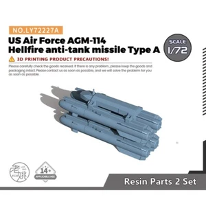 1/72 Model Upgrade Parts US Air Force AGM-114 Hellfireanti-tank missile Type A - Picture 1 of 2