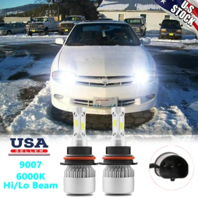 Kit de lâmpadas 9007 faróis de LED feixe alto baixo 6000K para Chevy Cavalier 2000-2005 - Imagem 1 de 4