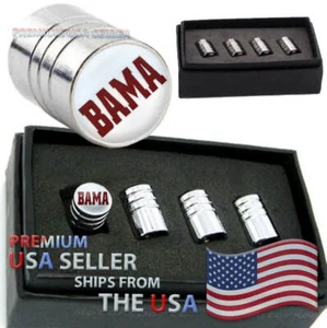 Alabama Crimson Tide BAMA NCAA Logo Valve Stem Caps Tire Wheels Car Football USA - Picture 1 of 3