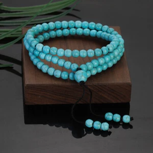 108 Cuentas de Tigre Natural Collar de Oración Unisex Malaquita Verde Ónix Pulsera - Imagen 1 de 18
