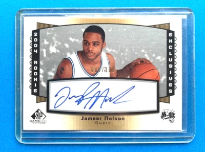 SP GAME USED 2004 05  JAMEER NELSON ROOKIE EXCLUSIVE AUTO RC  *006/199* - Image 1 of 2